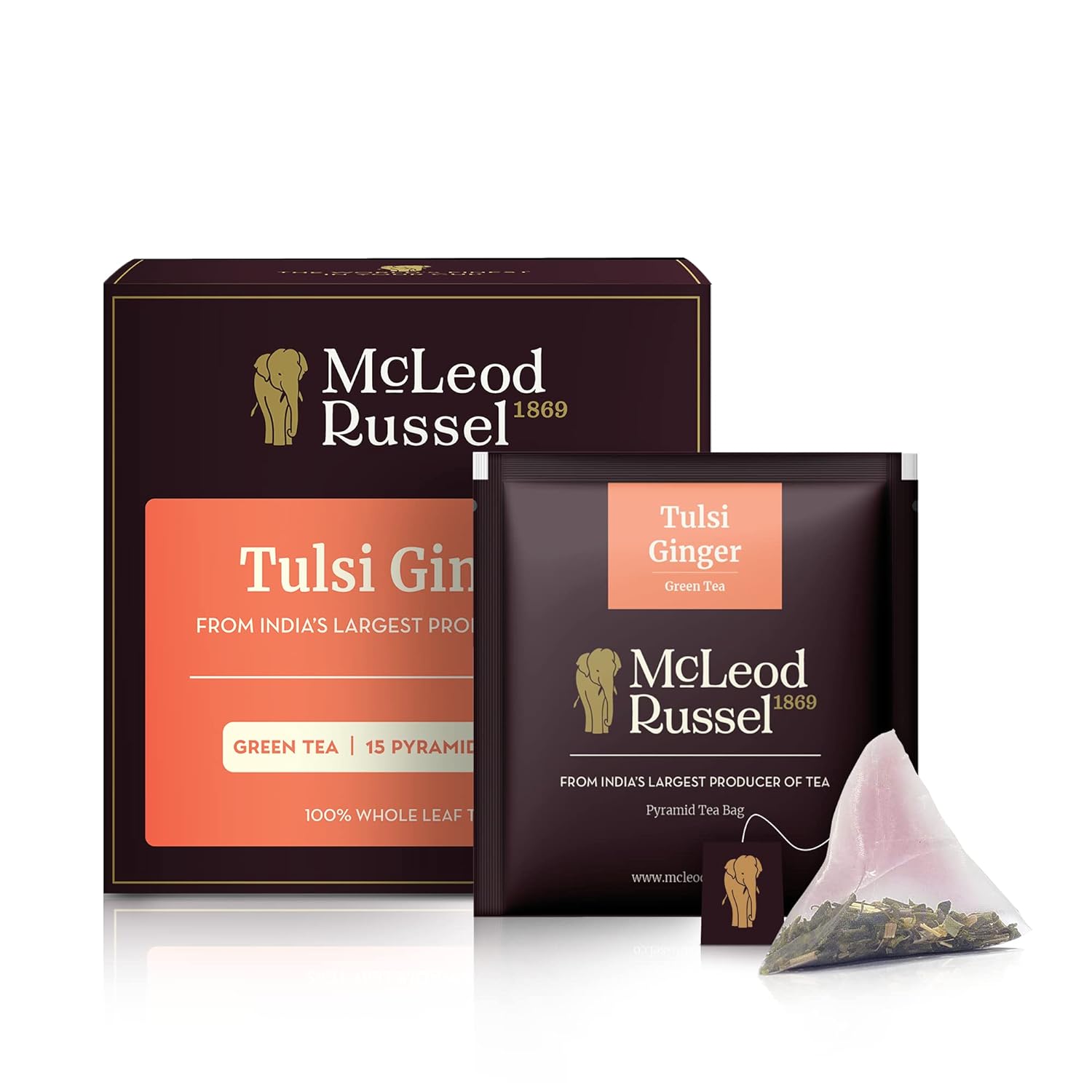 McLeod Russel 1869 Tulsi Ginger 15 Pyramid Tea Bags - 30 gms